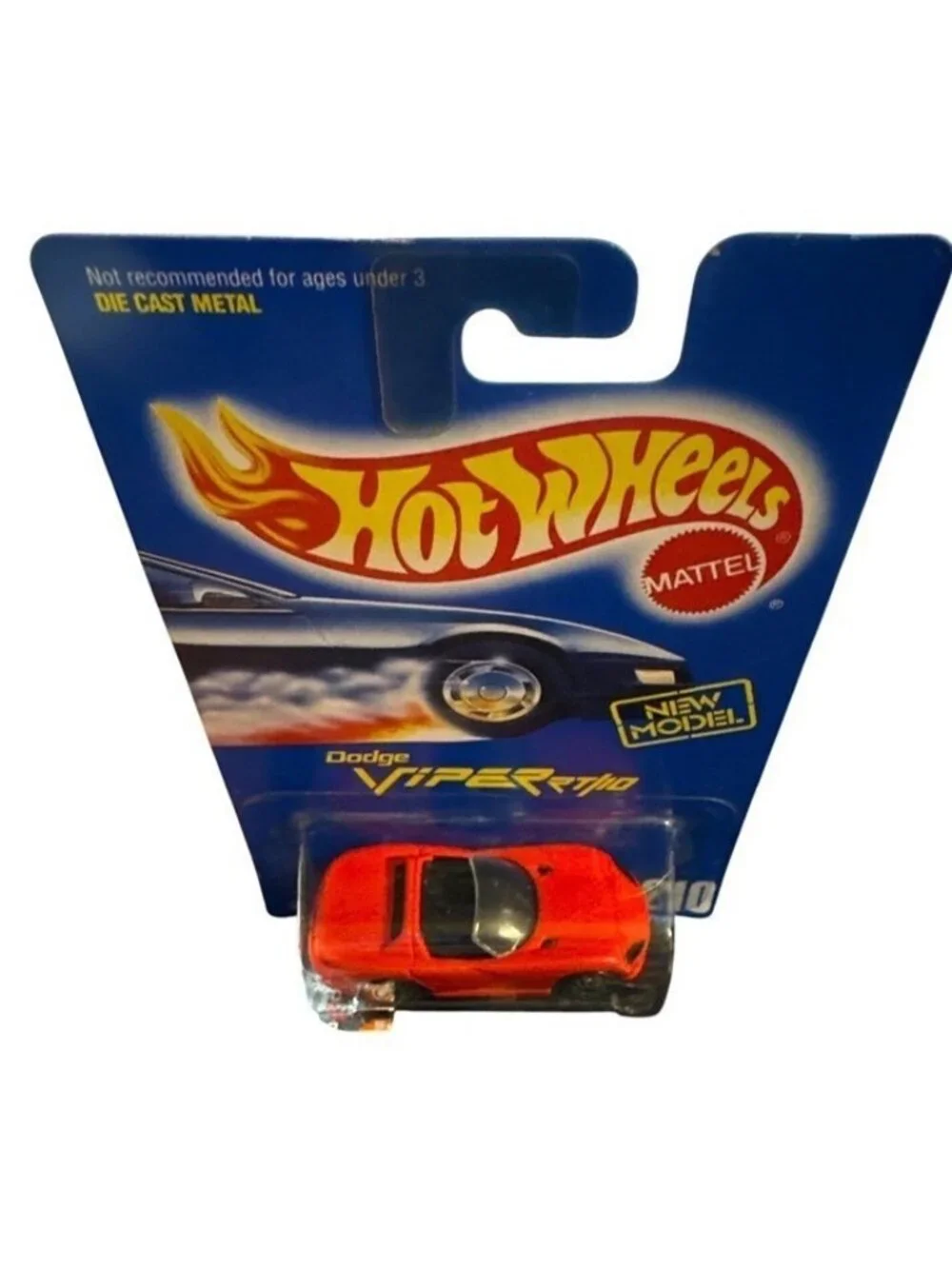 Vintage Hot Wheel Die Cast 1993 Dodge Viper RT/10 Collector No. 210 Red Car NEW
